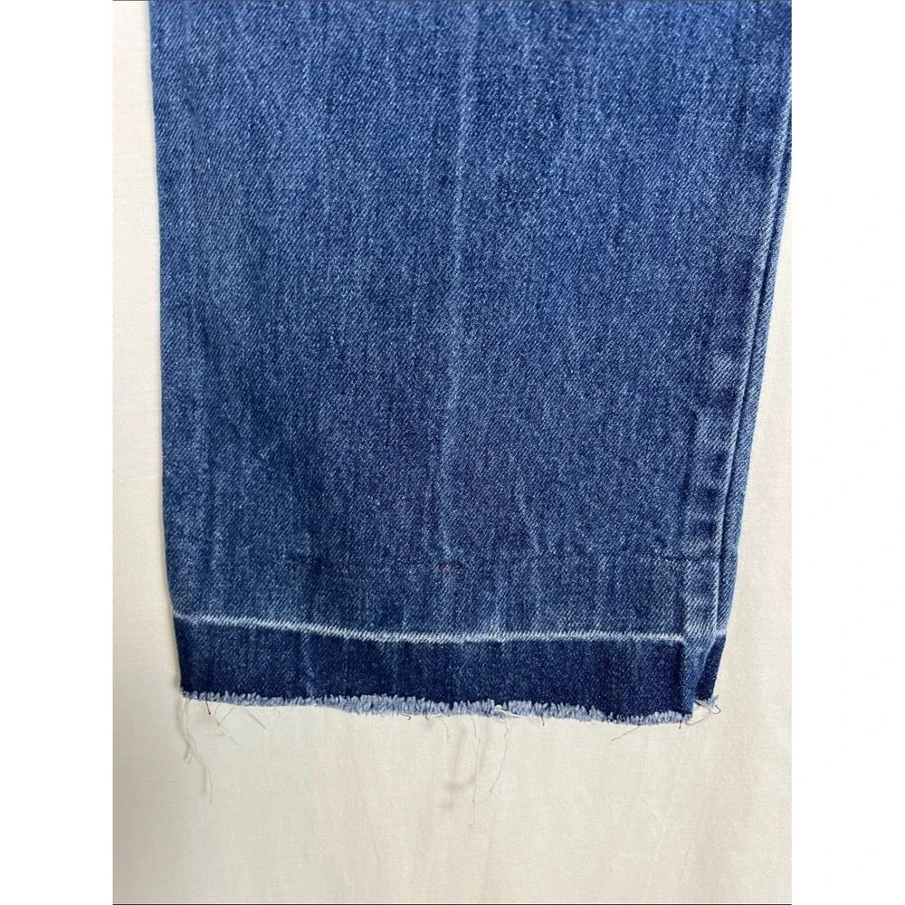 Wrangler Vintage 1990s Slim Fit Cropped Original Wash Blue Jeans